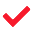 A bold red checkmark on a white background, symbolizing the reliability and quality often associated with IPTV Italy.
